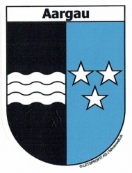 Wappen Aargau Aufkleber AG | ca. 13.5 x 17.7 cm