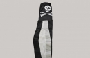 Pirat mit Knochen Windsack | Durchmesser 14.5 cm x 150 / 160 cm Länge