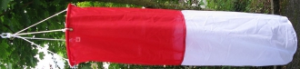 Windsack rot / weiss Multi-Flag | Durchmesser 30 cm x 120  / 150 cm Länge