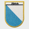 Patch Sticker zum aufbügeln Zürich Wappen unten rund | 6 x 8 cm