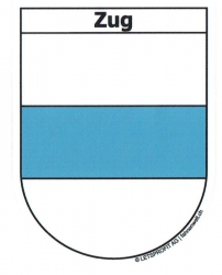 Wappen Zug Aufkleber ZG | ca. 13.5 x 17.7 cm