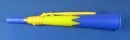blau gelbes Horn |  36 cm