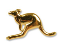 Känguru Pin goldfarben | ca. 13 x 20 mm