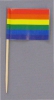 Mini-Fahnen Regenbogen Pack à 50 Stück | 30 x 40 mm