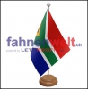 Südafrika Tisch-Fahne aus Stoff mit Holzsockel | 22.5 x 15 cm